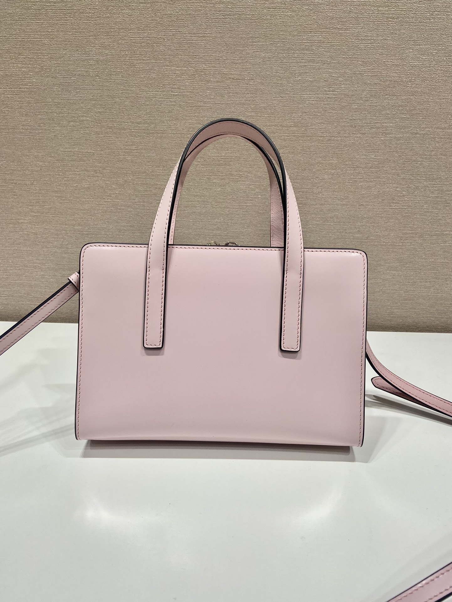 Prada Mini Re Edition 1995 Brushed Leather Handbag Bag Alabaster 1BA357